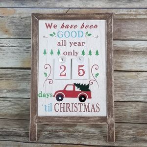 Red Truck Countdown to Christmas Calendar